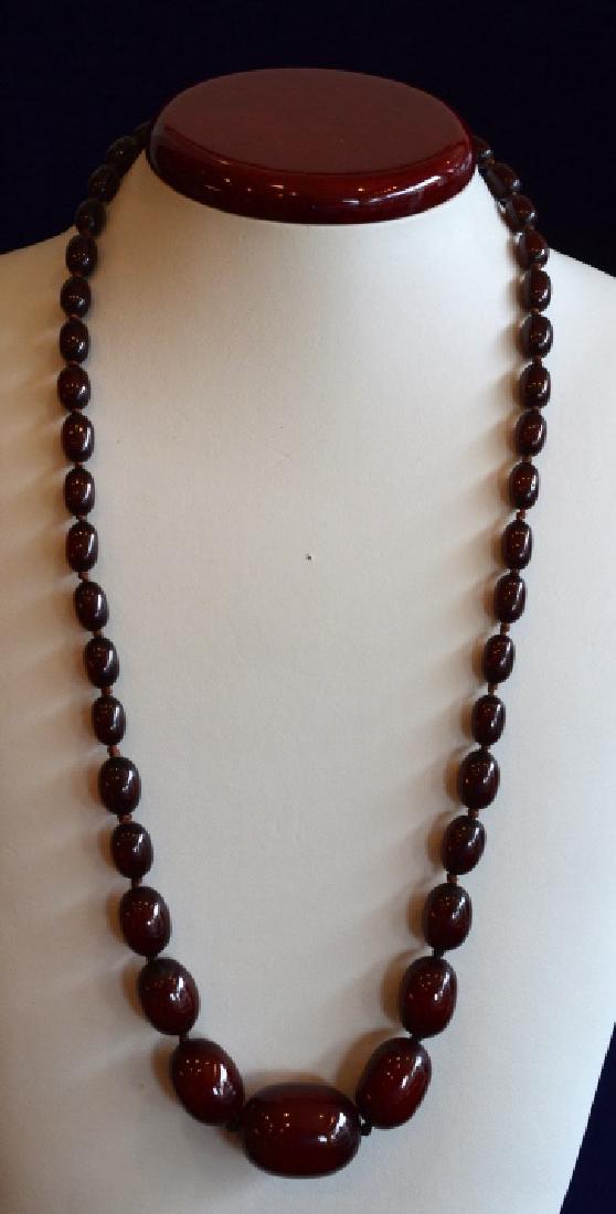 24" Slip-on Garnet Bead Necklace (1 of 2)