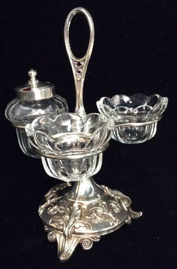 Vintage Silver  Glass Compote Server (1 of 9)