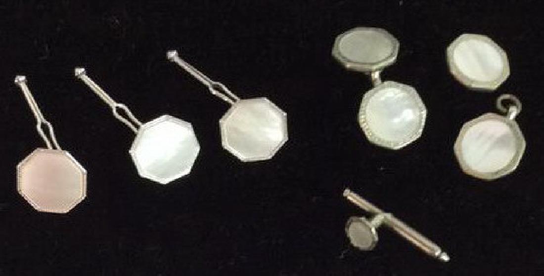 Set 5 Pcs SWANK Vintage Pearlescent Cufflinks (1 of 7)