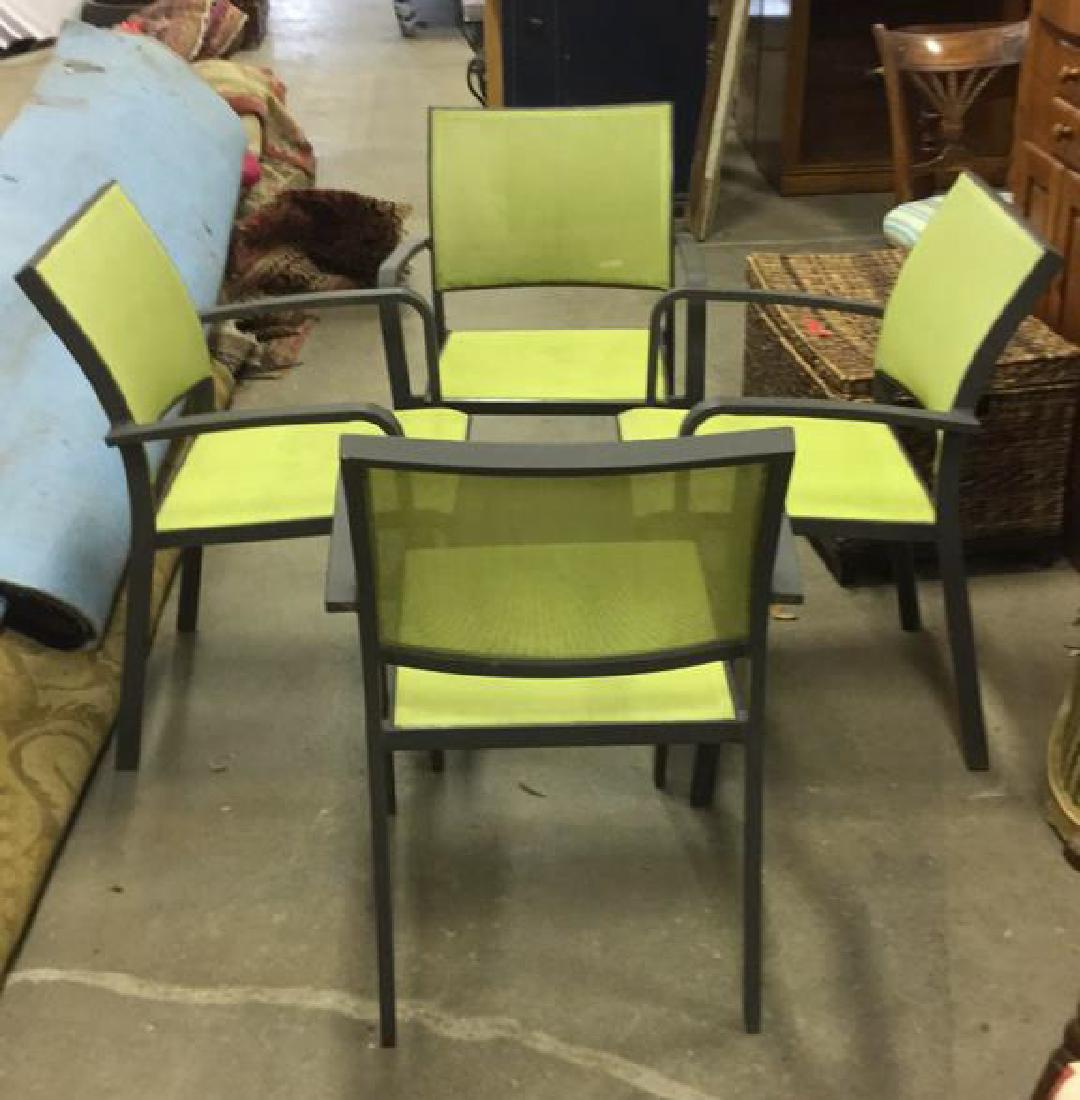 Lot 4 Green Toned Patio Chairs (1 of 10)
