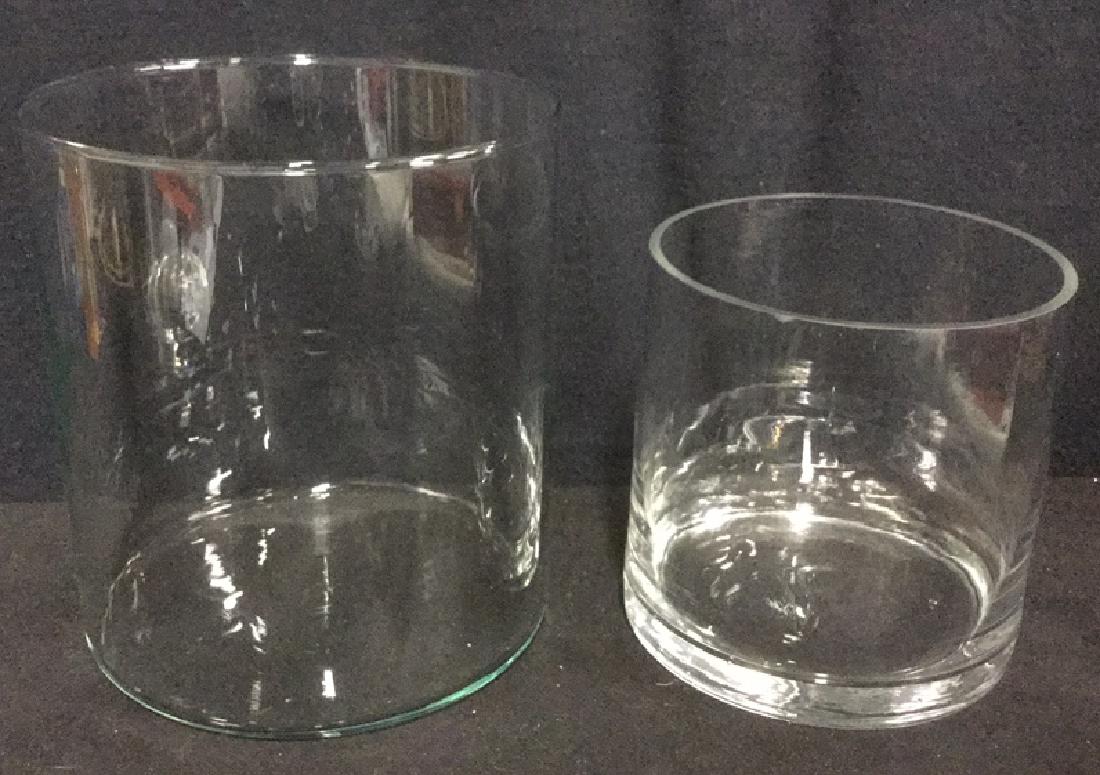 Lot 2 Circular Glass Decorative Vases (1 of 8)