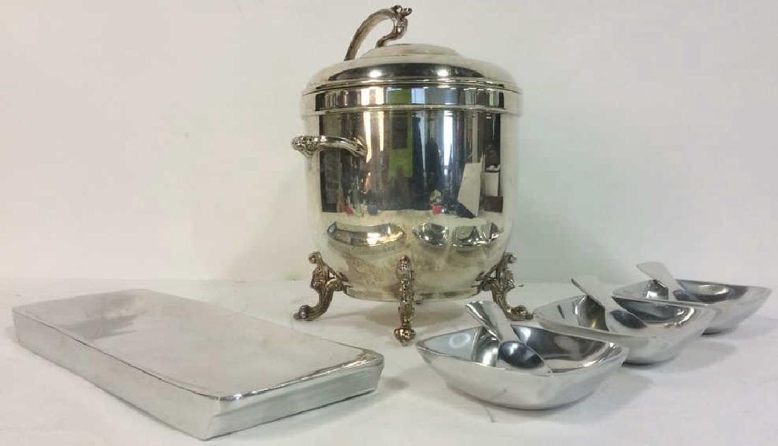 Lot 8 Silver On Copper Ice Bucket & More (1 of 6)