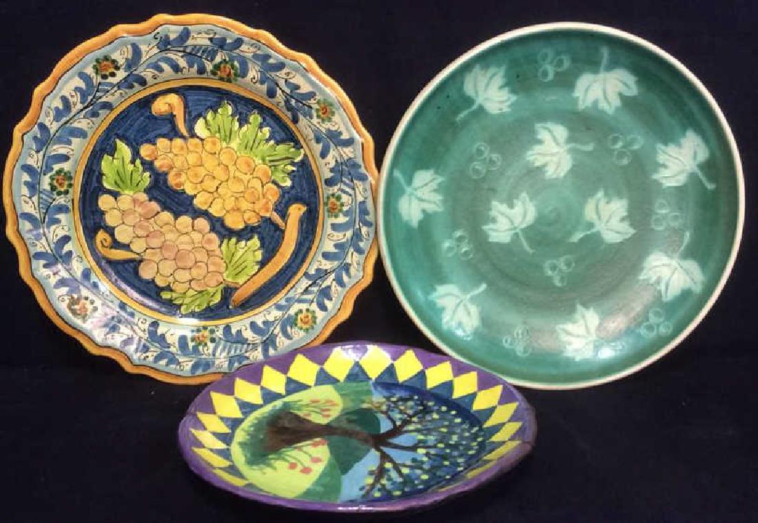 Lot 3 Ceramic Porcelain Painted Serving Platters (1 of 7)