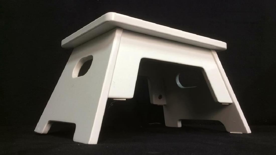 CIRCO Wooden White Toned Step Stool (1 of 5)