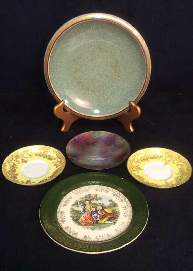 Lot 5 Assorted Multi Toned Plates (1 of 8)