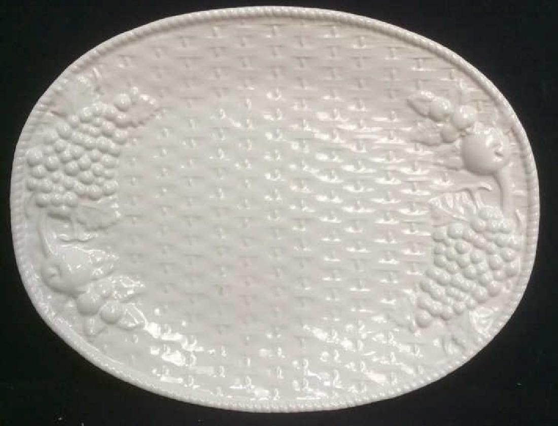 LOUGARIE White Toned Ceramic Porcelain Platter (1 of 5)