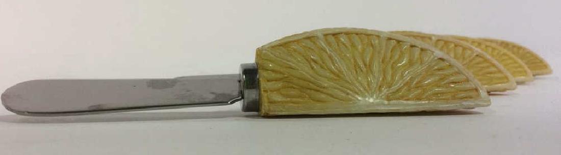 Lot 4 Orange Slice Handled Spreading Knives (1 of 5)