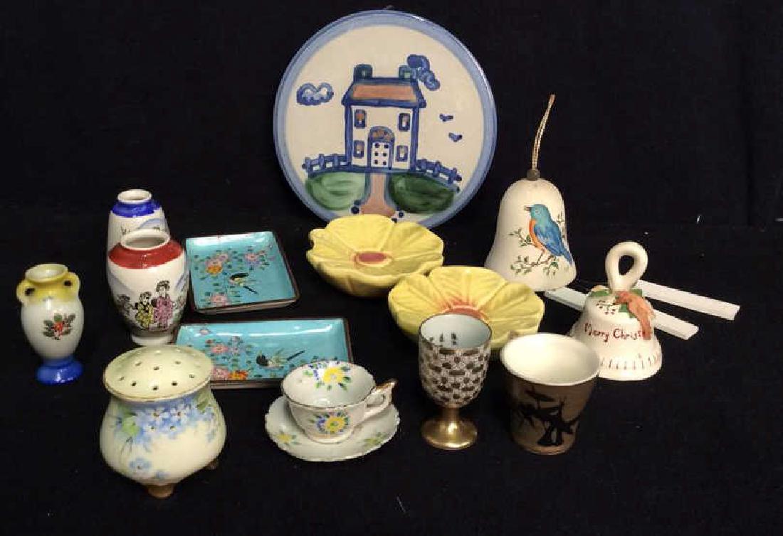 Lot 15 pc Assorted Porcelain Tabletop Accessories (1 of 10)