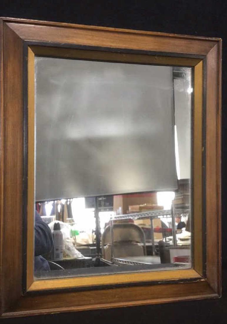 Light Brown Toned Wooden Framed Mirror (1 of 5)