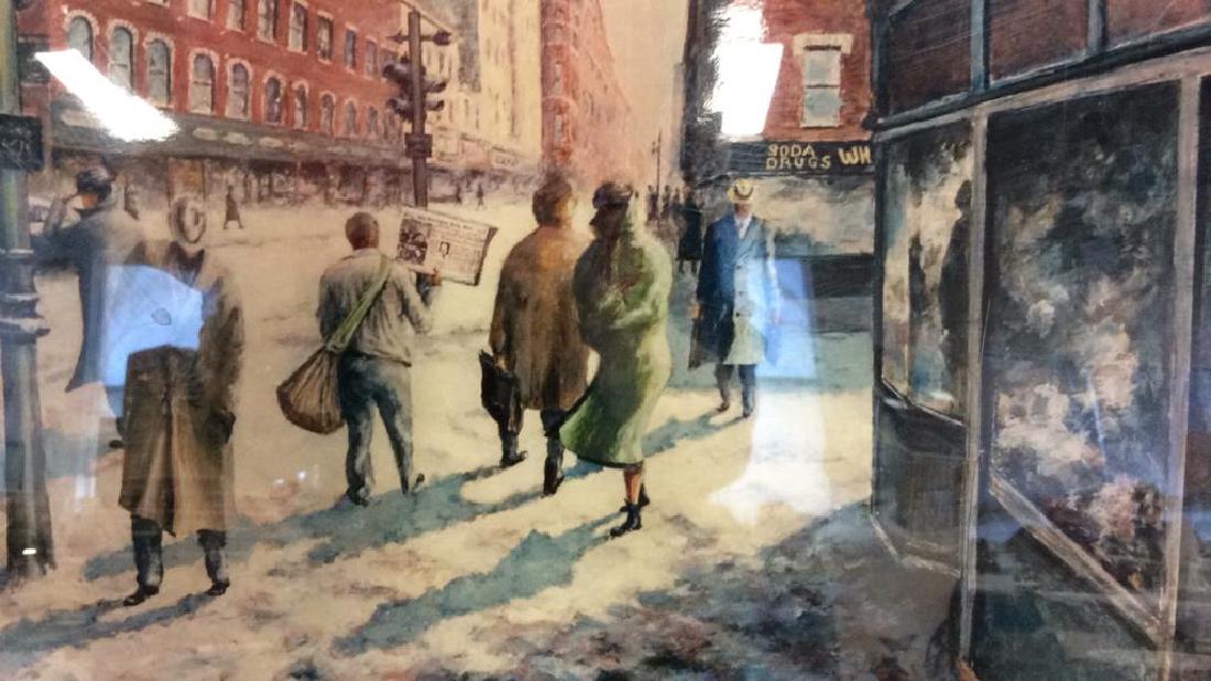 Framed Art Print Snow Covered Street Scene (1 of 8)