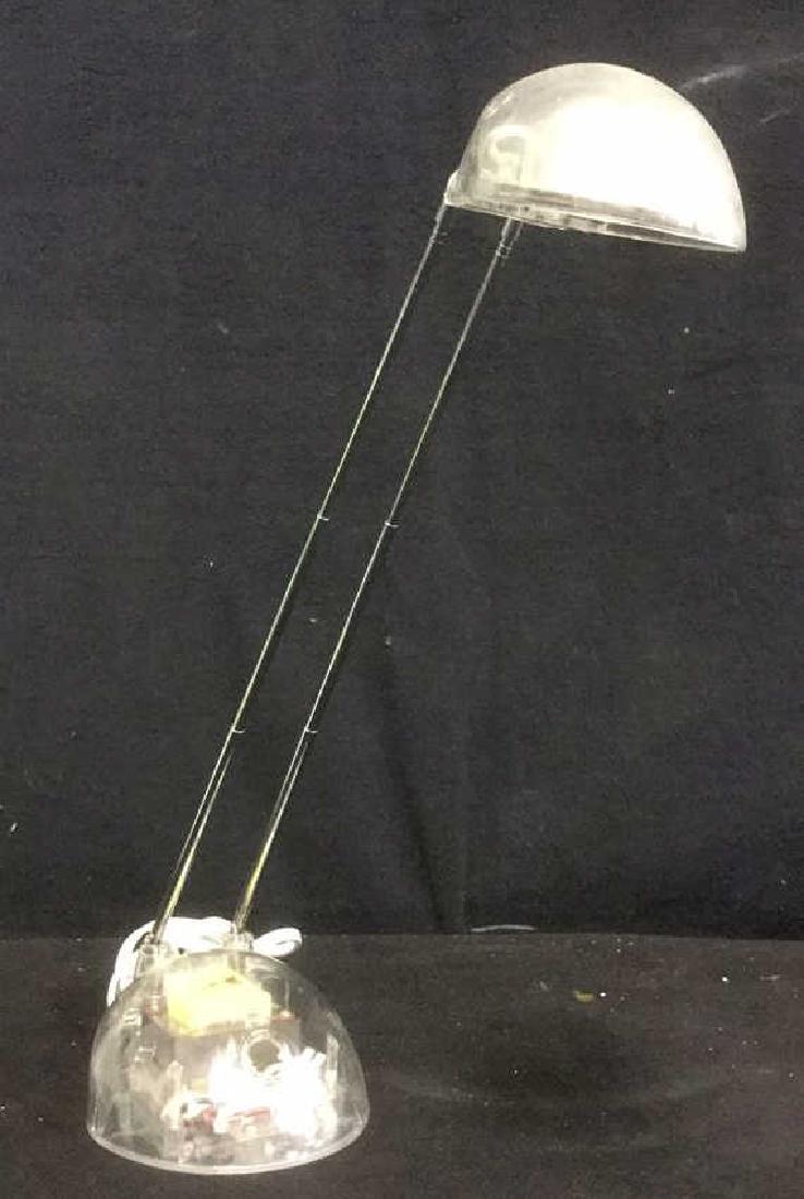 Clear Desk Lamp With Metal Arm (1 of 5)