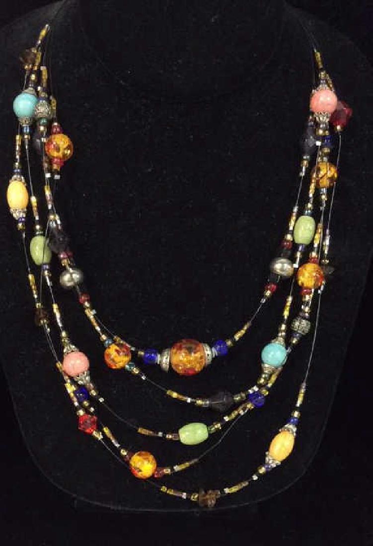 Multi Stranded Beaded Necklace (1 of 7)