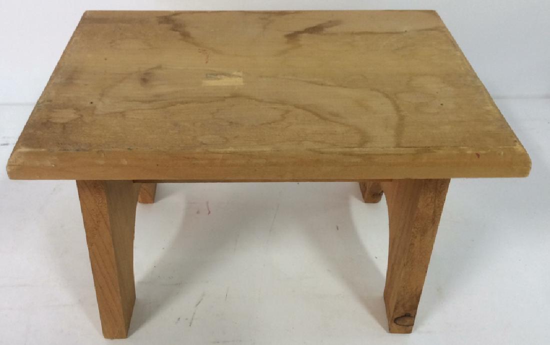 Tan Toned Wooden Step Stool (1 of 5)
