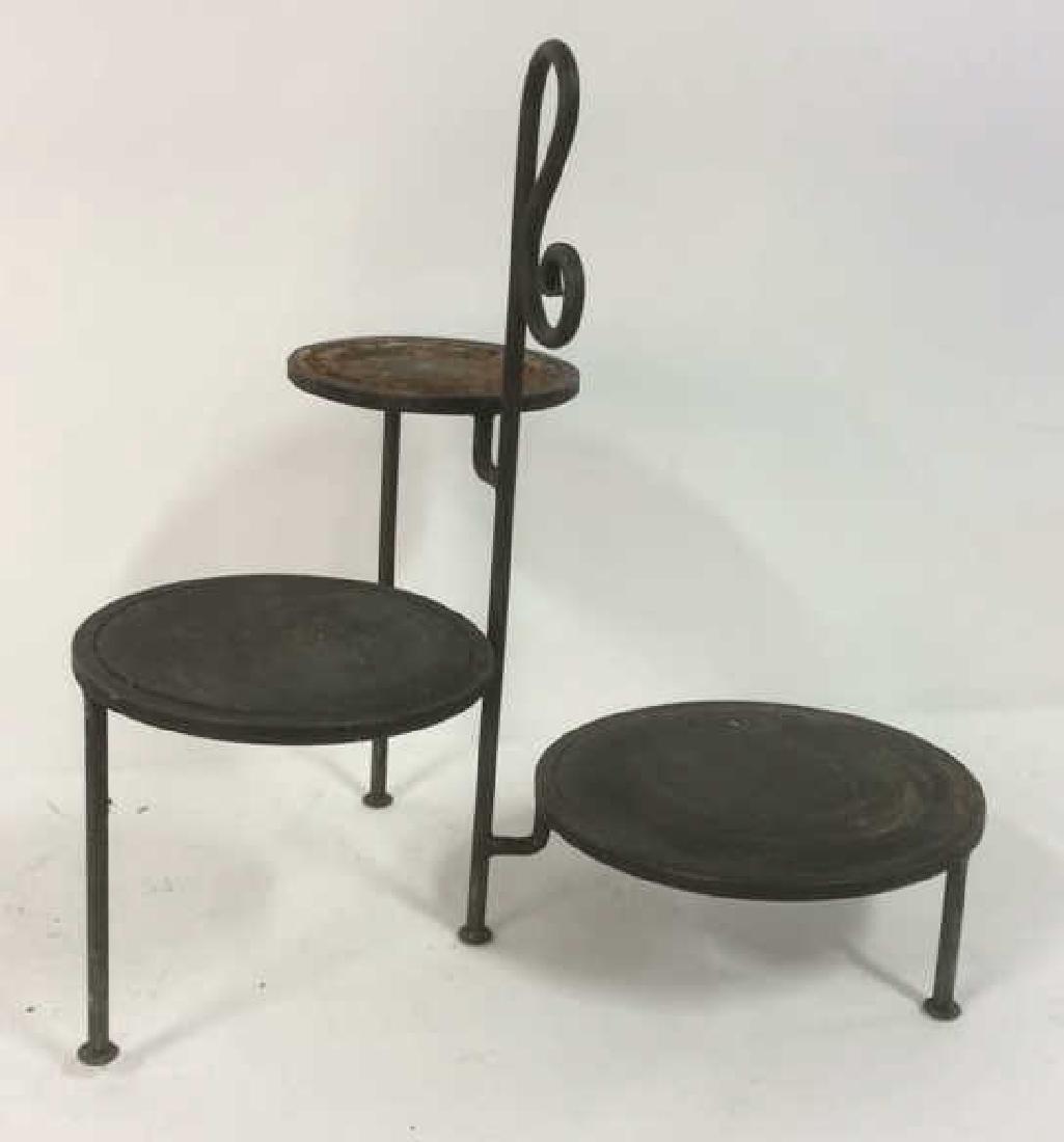 Black Toned Metal Planter Stand (1 of 5)