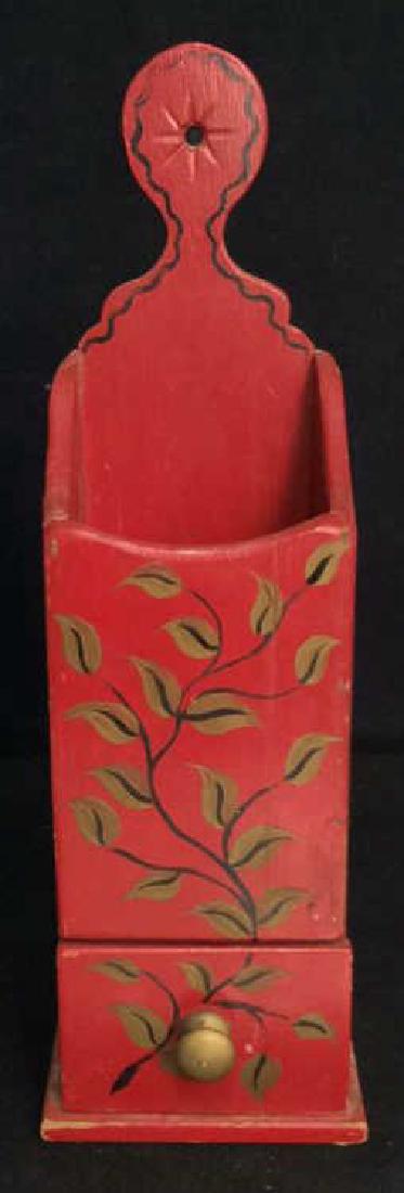 Red Toned Painted Wooden Storage Cubby (1 of 8)