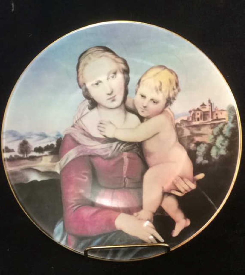 LIMOGES FRANCE Madonna & Child Plate: Marked LIMOGES FRANCE COWPER MADONNA & CHILD By Rafael 1974. Limited Edition No A-3898. Comes in original orange toned box. Measures approx 10 inches diameter.