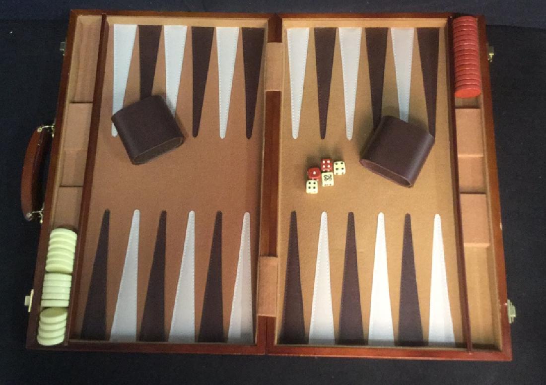 Backgammon Set in Wooden Case (1 of 7)
