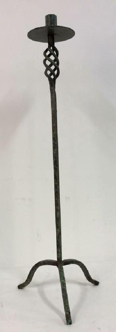 Wrought Iron Painted Candlestick (1 of 8)