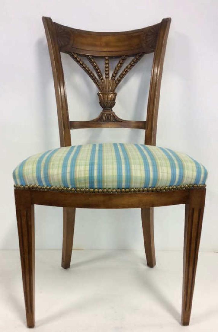 Carved Wooden Cushioned Chair (1 of 6)