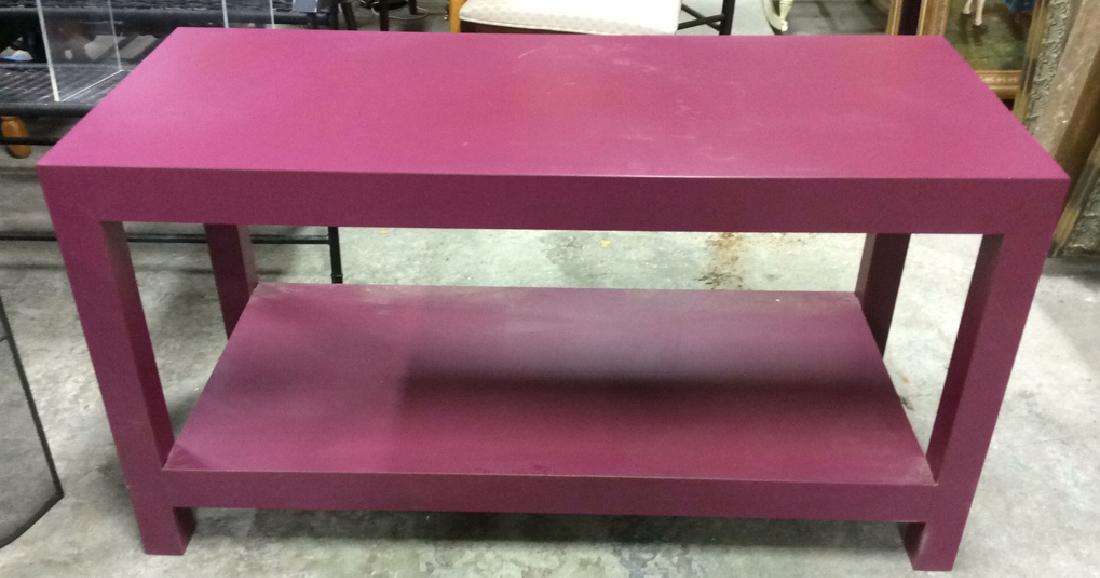 Magenta Toned Parsons Table (1 of 5)