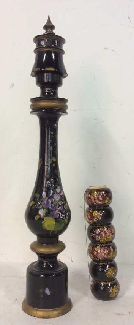 2 Hand Painted Wood Tabletops Grinder Napkin Rings (1 of 5)