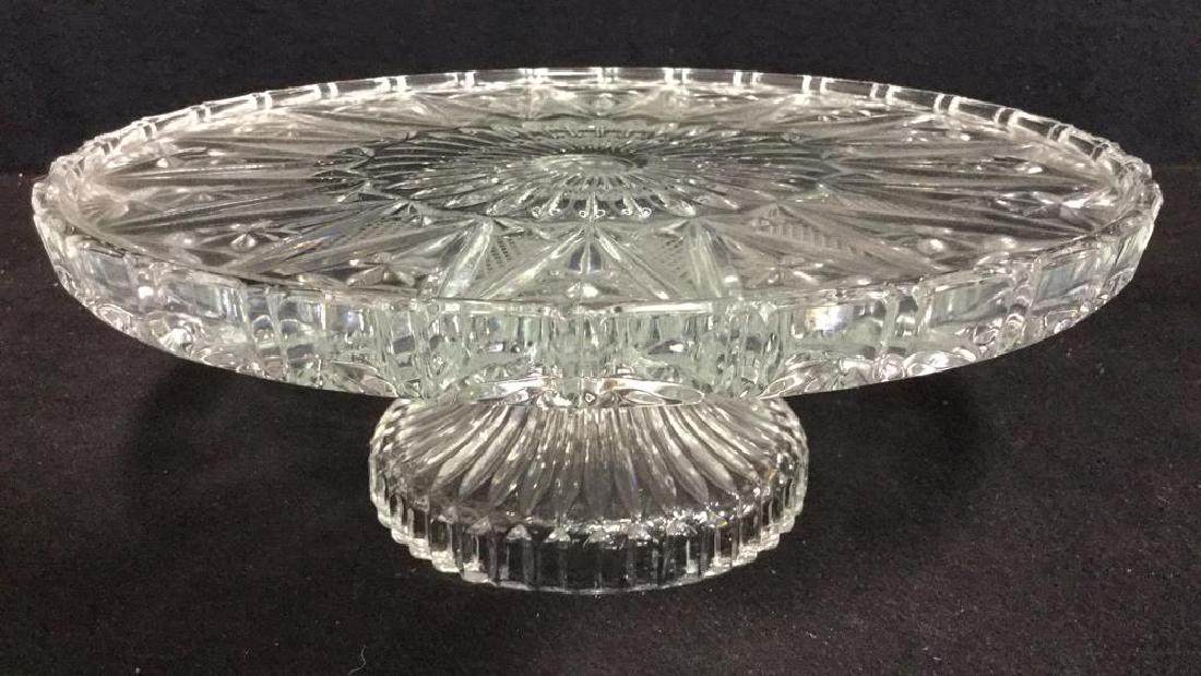 Glass Cut Footed Cake Tray (1 of 10)