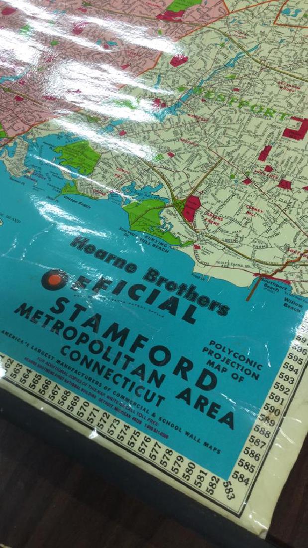 Vintage Hearne Brothers Map of Stamford CT (1 of 10)