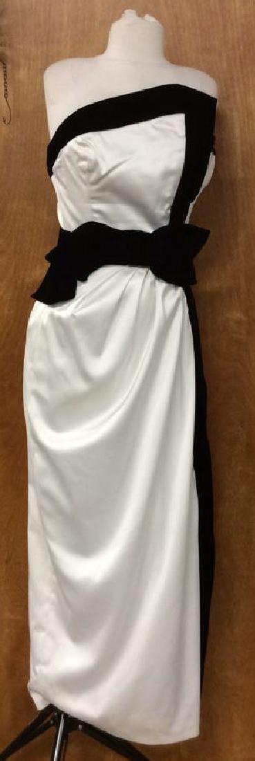 MILLI Women’s White Dress W Black Velvet Details (1 of 8)