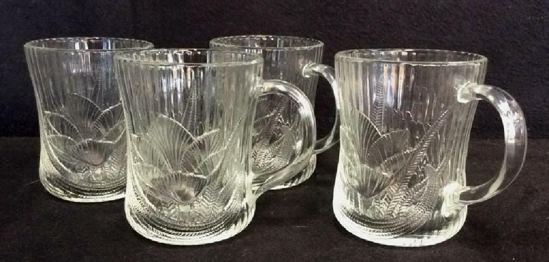 Set 4 ARCOROC Floral Decorated Depression Glass (1 of 8)