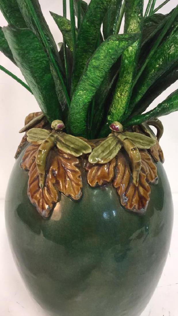 Ceramic Vase With Dragonfly And Leaf Motif (1 of 10)
