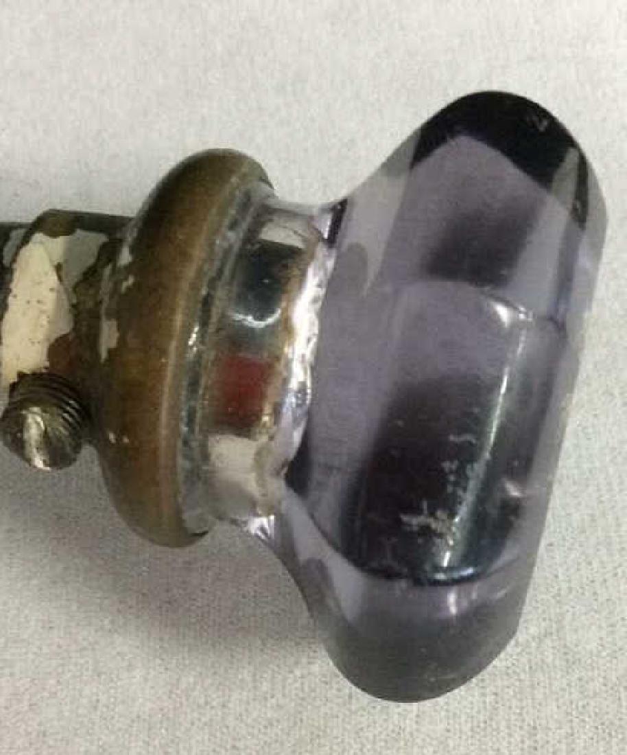 Victorian Glass W Brass Toned Metal Doorknob (1 of 7)