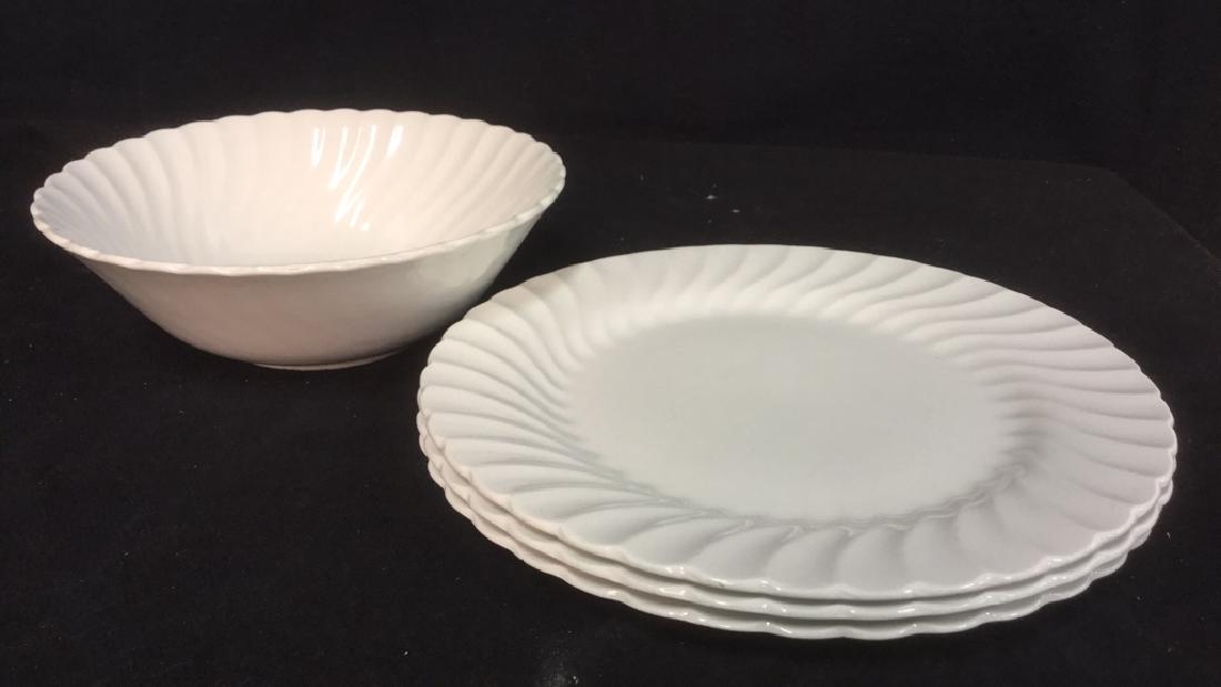 Lot 4 JOHNSON BROS Ironstone Plates & Bowl (1 of 5)
