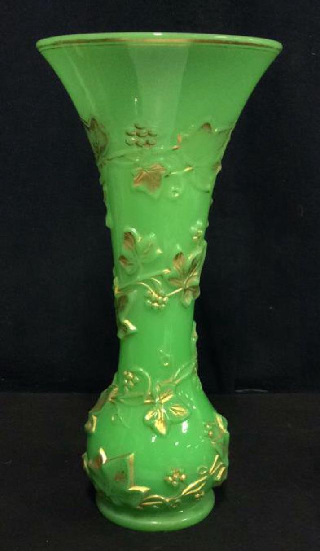 Vintage Green Opaline Art Glass Vase (1 of 8)