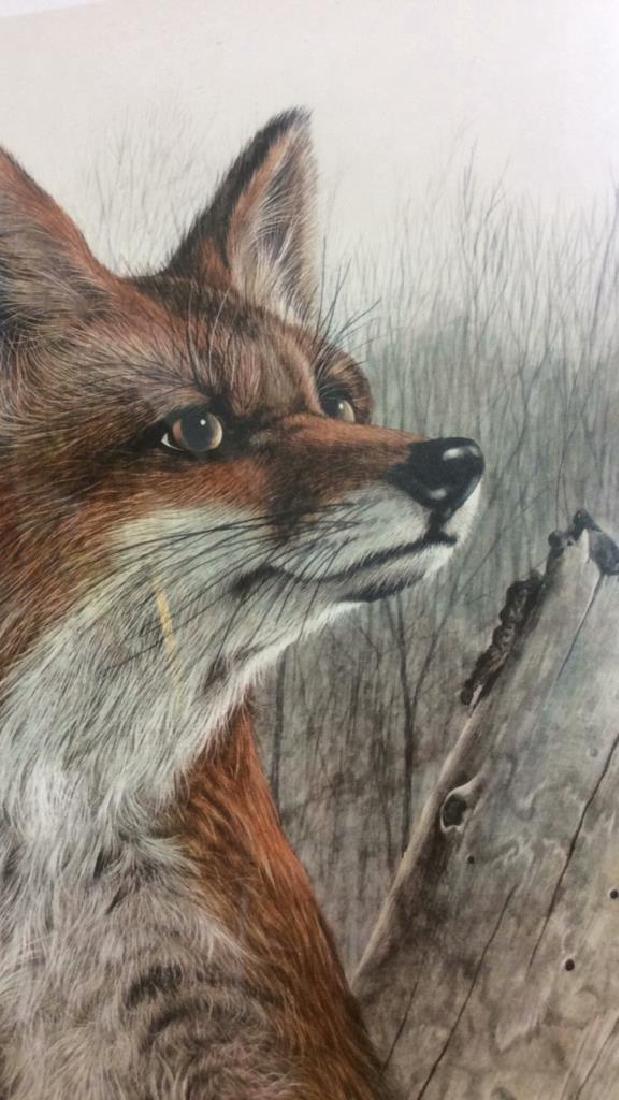 Signed Limited Edition Print Geoff Mowery Fox: Signed Limited Edition Print Geoff Mowery Fox. Art print of Geoff Mowery’s fox illustration, marked as 365/950, signed by artist beneath art. Art is marked with artist’s name and 1981. Fox illustr