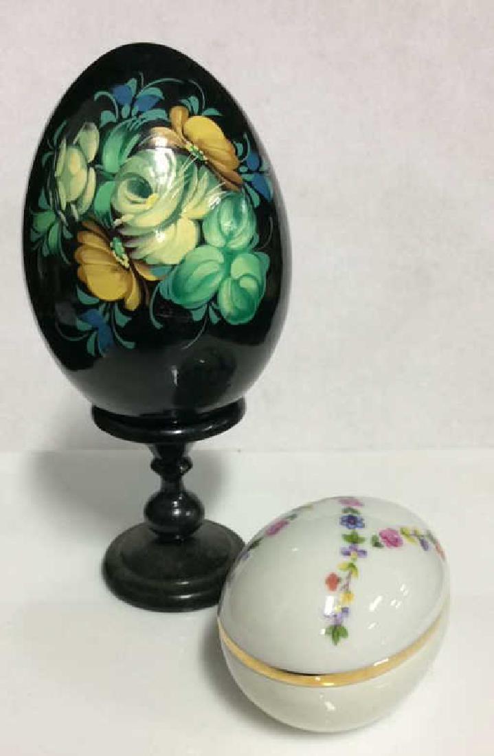 Lot 2 Decorative Painted Eggs, Limoges France and (1 of 10)