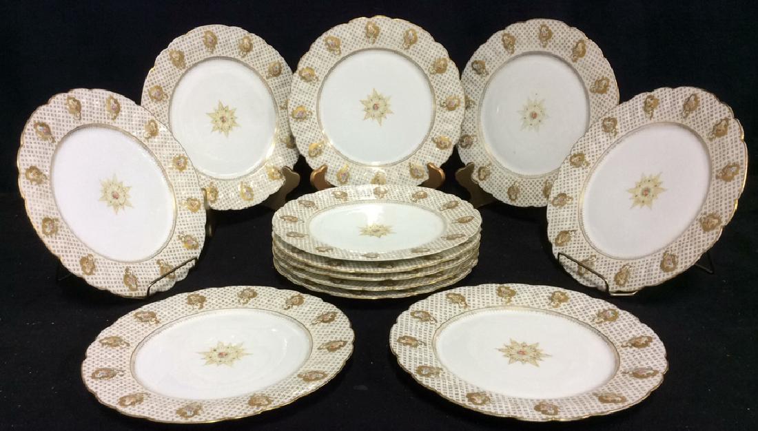 Lot 12 LIMOGES FRANCE Porcelain Plates (1 of 11)