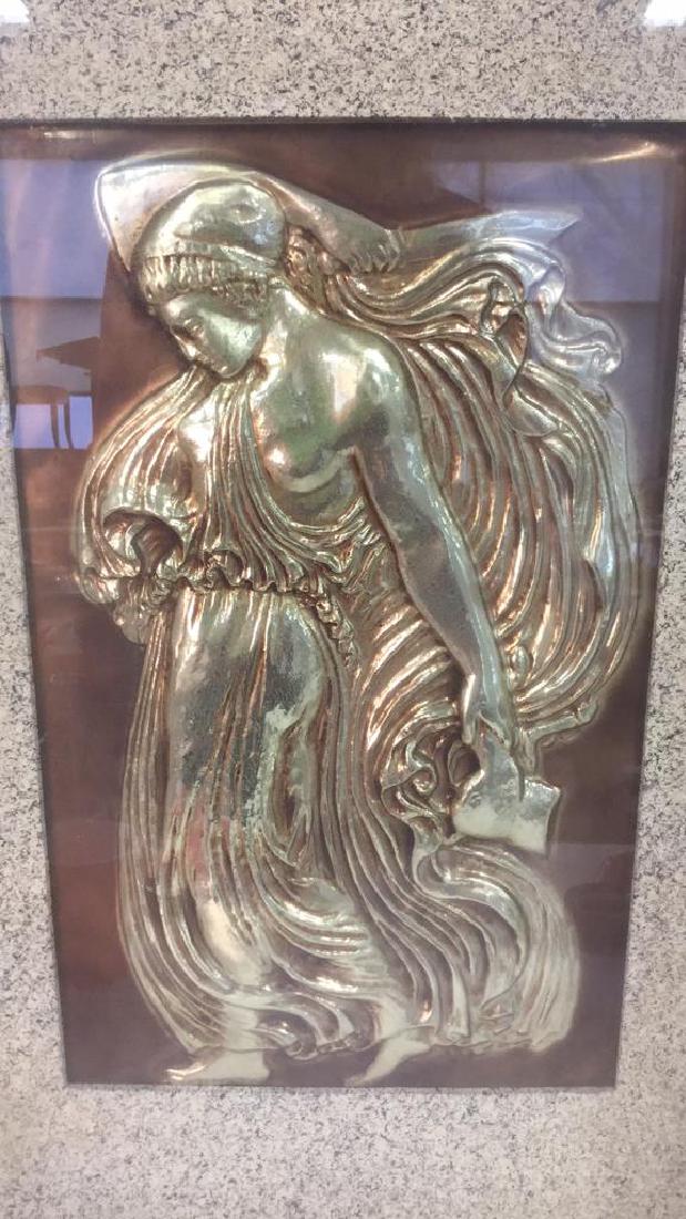 Vintage Metal Gold Toned Relief Greek Figural Art (1 of 10)