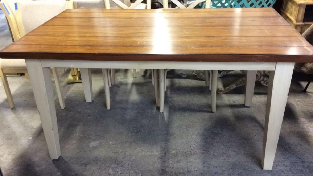 Pier 1 Painted Wooden Farm Table (1 of 8)