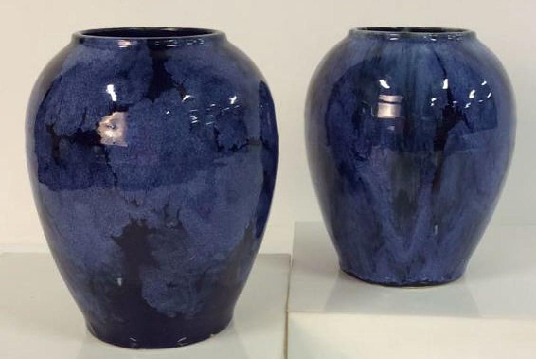 Pair Antique Victorian Arts & Crafts Vases c1900 (1 of 9)