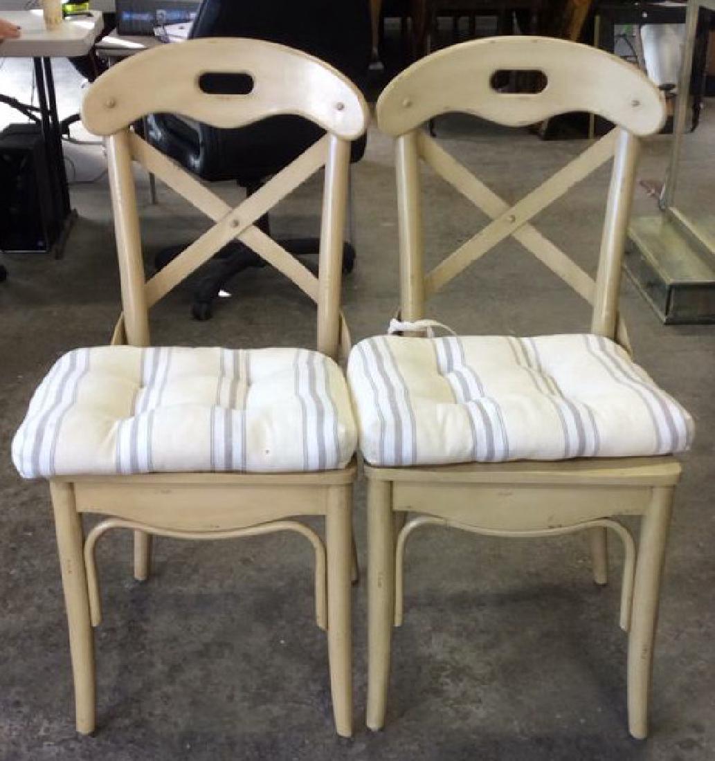 Lot 2 Wooden Cushioned Side Chairs (1 of 10)
