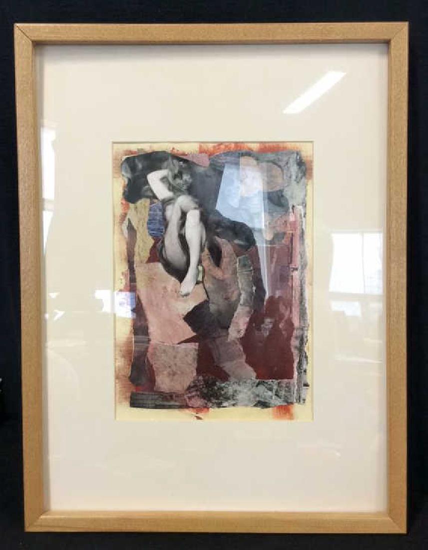 Framed Mix Media Paint Collage Artwork (1 of 8)