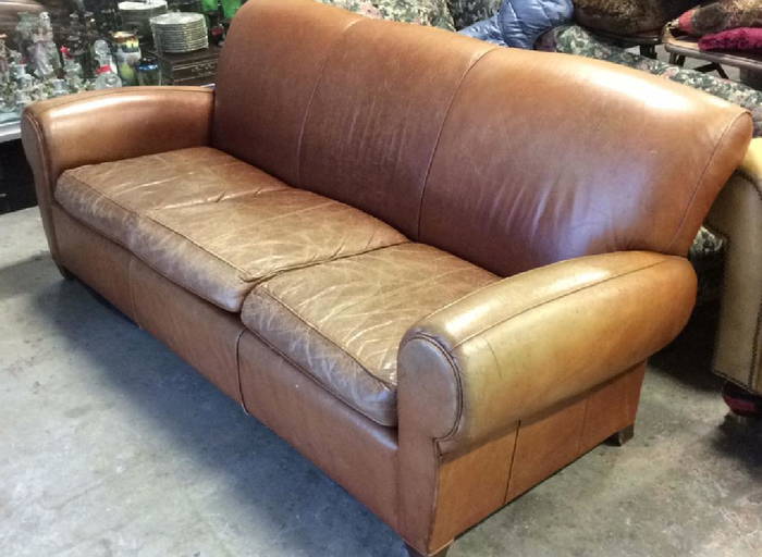 Mitchell Gold Pottery Barn Leather Sofa