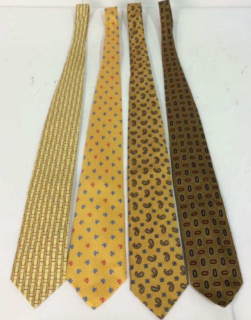 Lot 4 Assorted Gold Toned Ties W Patterns (1 of 10)