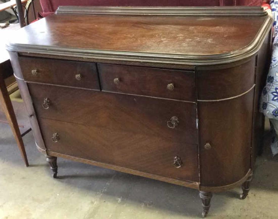 Vintage Empire Style Chest Case Piece w Mirror (1 of 11)