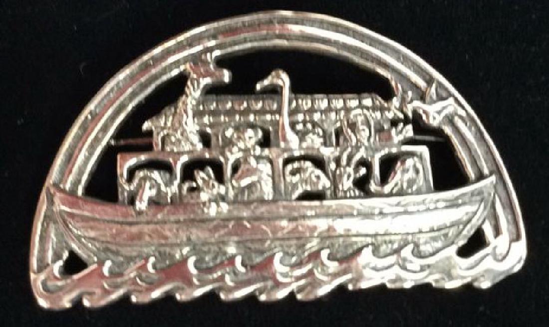 HAND&HAMMER SILVERSMITHS Noah’s Ark Sterling Pin (1 of 6)