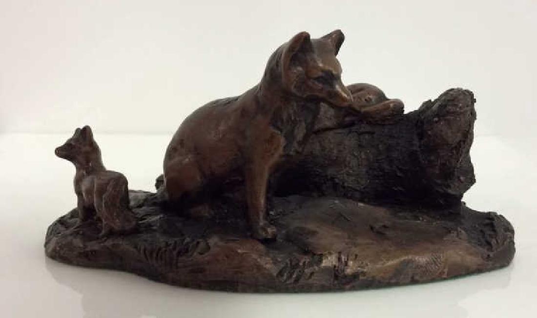 HOUSE OF GOEBEL Fox w Kits Figurine (1 of 7)