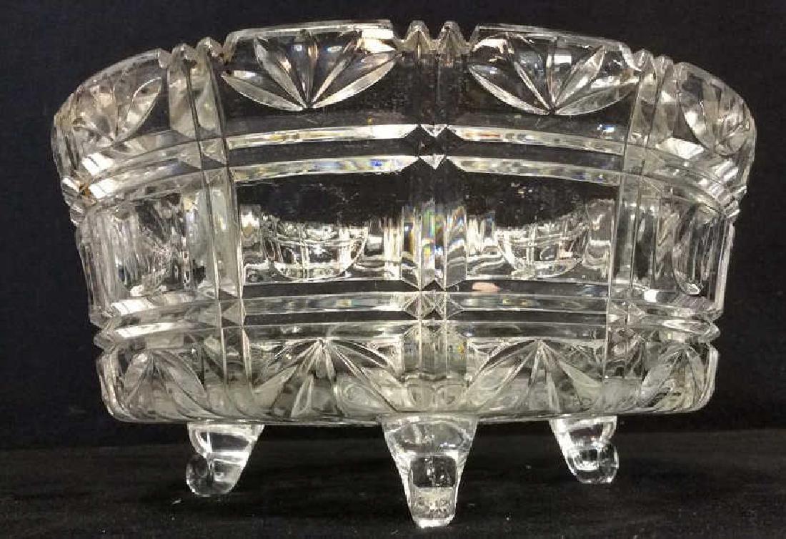 Footed Ornately Cut Crystal Centerpiece Bowl (1 of 10)