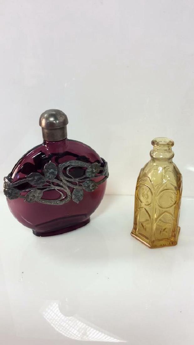 Lot 2 Vintage Glass Crystal  Bottles (1 of 9)