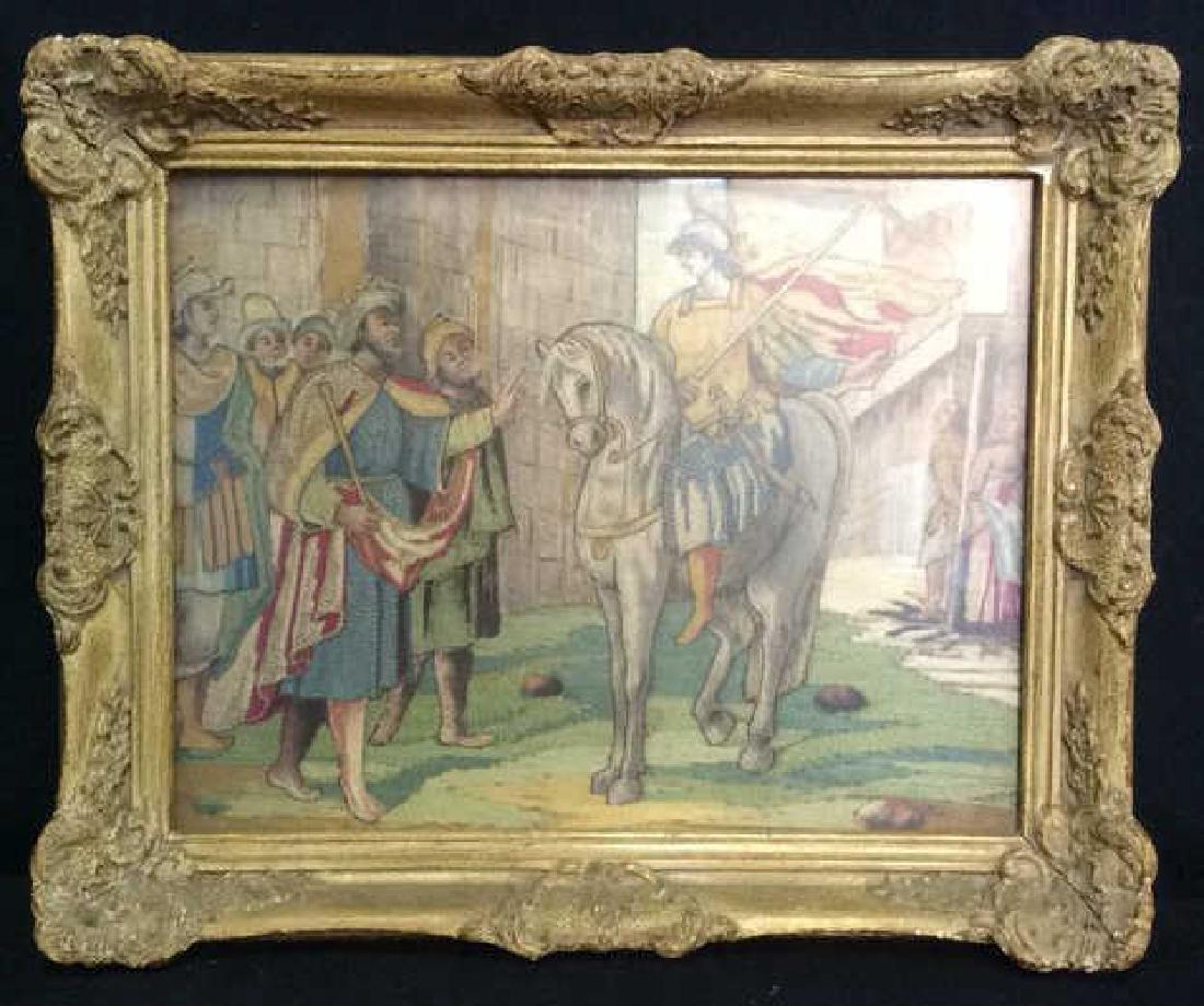 Framed Threaded Tapestry Needlepoint Artwork (1 of 10)