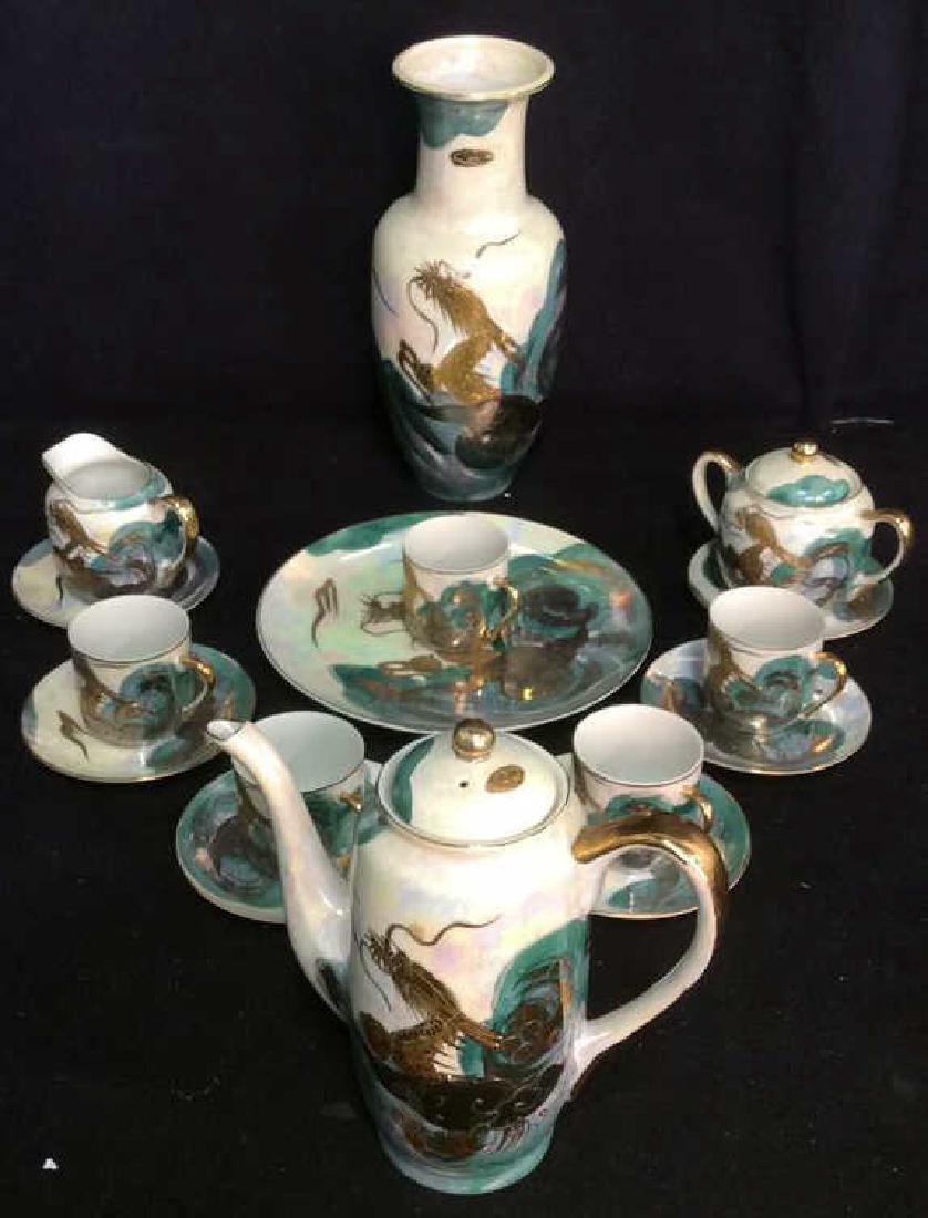 Lot 16 AITO CHINA Mother Of Pearl Tea Set (1 of 10)